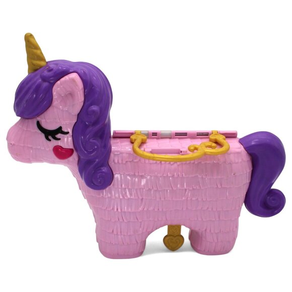 Polly Pocket Micro 1" Doll Unicorn Carry Case Playset With Rainbow & Castle - Picture 7 of 7